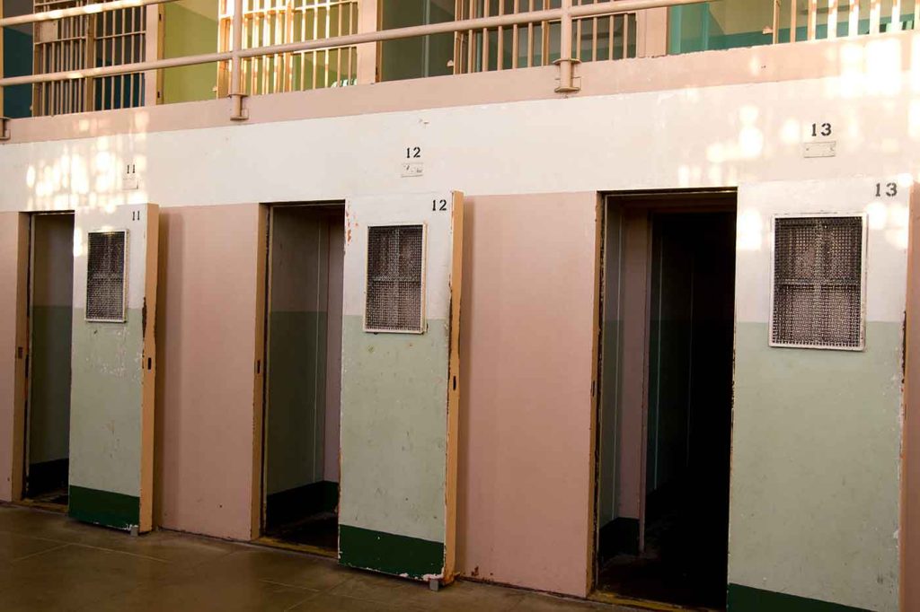 Alcatraz Cell Block D solitary confinement cells interior