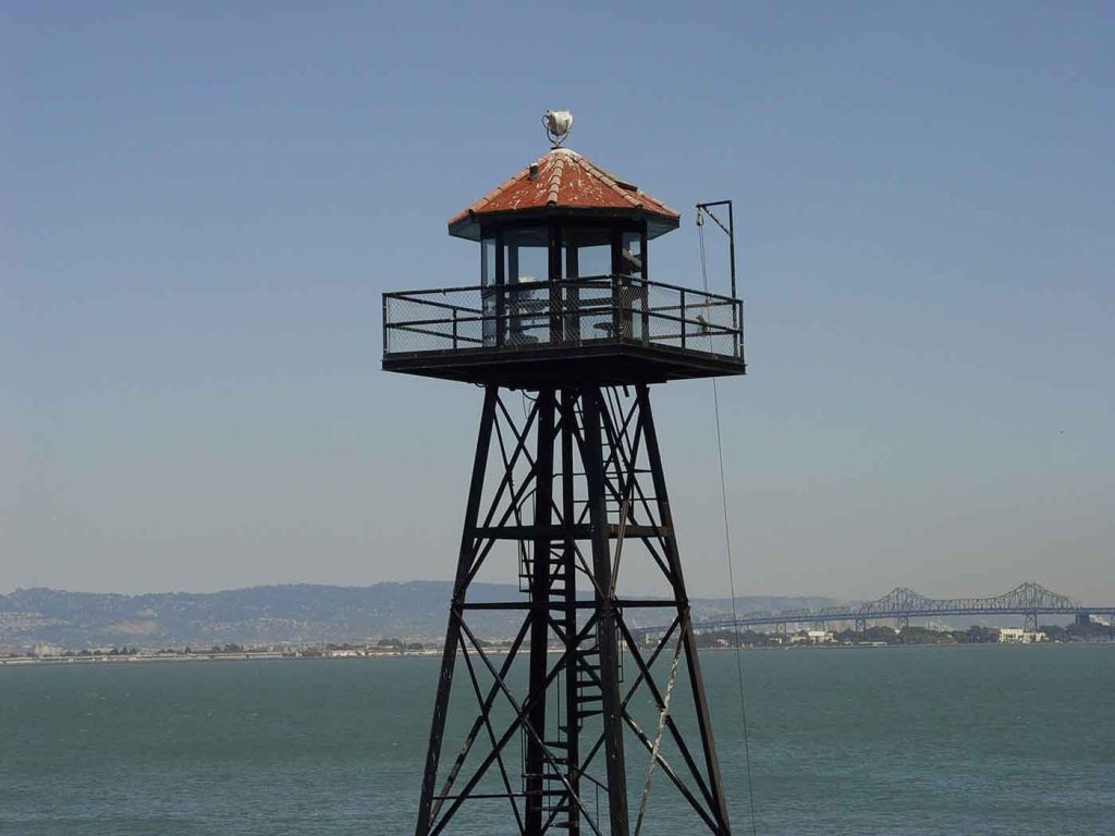 The guard house on Alcatraz Island